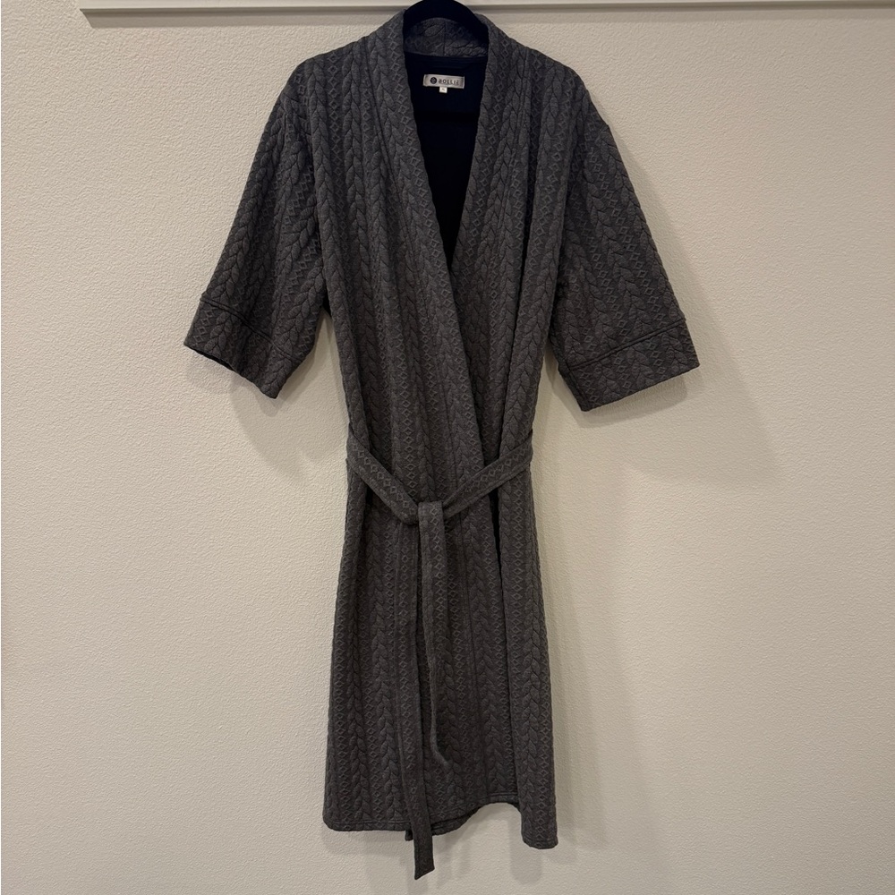 Bollie Brand Women's Comfy Gray Robe - Picture 5 of 11